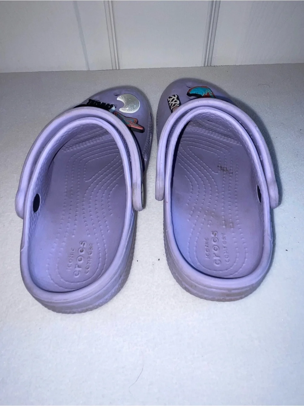 CROCS Kids Lavender Slip-On Clogs with Fun Charms